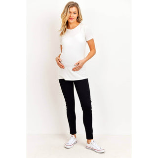 Stretch Maternity Skinny Jeans With Elastic Belly Band - Just Believe Boutique