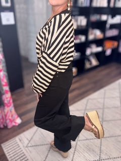 STRIPED - SWEATER - Just Believe Boutique
