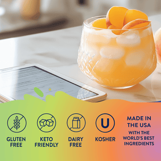 Sugar Free Peach Mango Energy Syrup - 375ml - Just Believe Boutique
