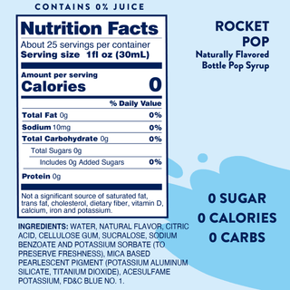 Sugar Free Rocket Pop Syrup - LTO - Just Believe Boutique