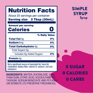 Sugar Free Simple Syrup - Just Believe Boutique