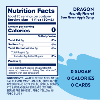 Sugar Free Sour Dragon™ Syrup - Just Believe Boutique