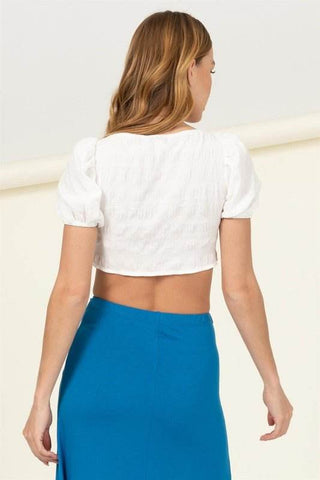 Summer Days Short Sleeve Crop Top - Just Believe Boutique