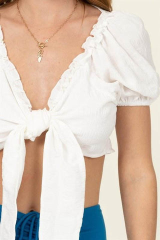 Summer Days Short Sleeve Crop Top - Just Believe Boutique