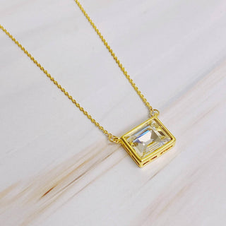 Sweet Square Pendant Necklace: Water Blue - Just Believe Boutique