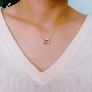 Sweet Square Pendant Necklace: Water Blue - Just Believe Boutique
