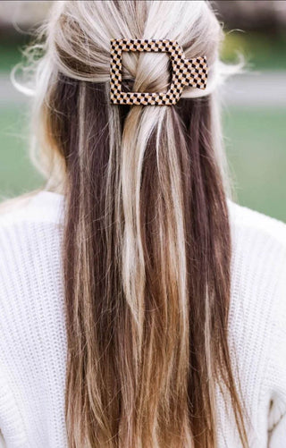 Toasted Small Flat Square Hair Clip - Just Believe Boutique