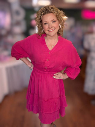 Trendy Gauze Dress - Just Believe Boutique