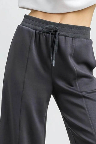 Umgee Drawstring Wide Leg Cropped Pants - Just Believe Boutique