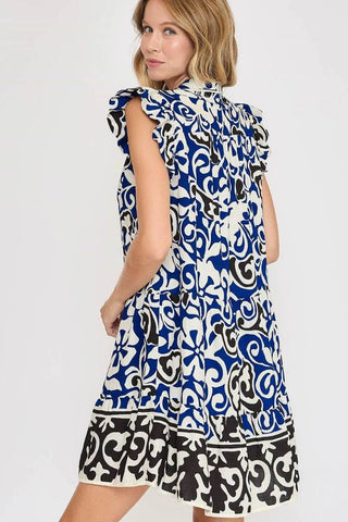 Umgee Floral Ruffled Cap Sleeve Tiered Dress - Just Believe Boutique
