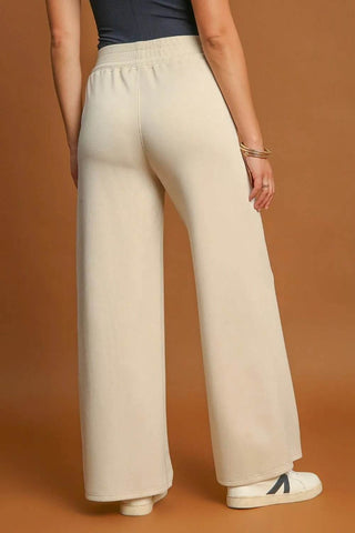 Umgee Full Size Drawstring Wide Leg Pants with Pockets - Just Believe Boutique