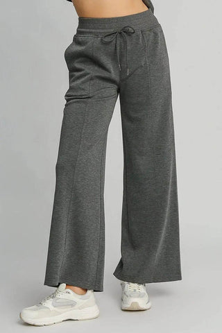 Umgee Full Size Drawstring Wide Leg Pants with Pockets - Just Believe Boutique