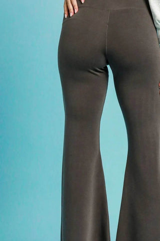 Umgee High-Waisted Flare Leggings - Just Believe Boutique