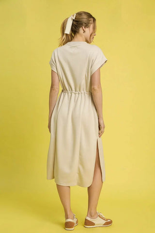 Umgee Side Slit Short Sleeve Midi Tee Dress - Just Believe Boutique
