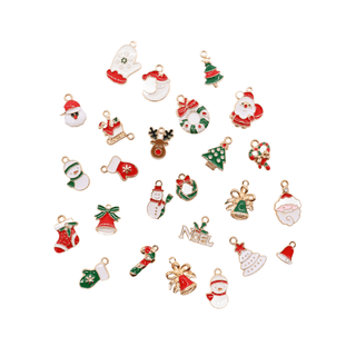 Front view of the Gold Christmas Charms | Assorted