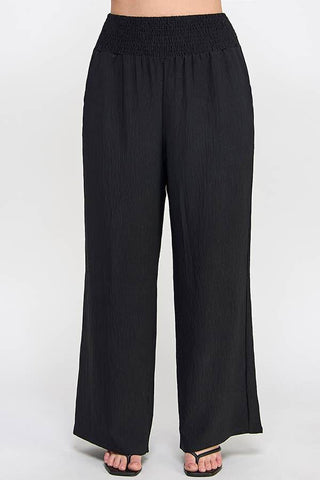 Wide Leg Black Pant- plus - Just Believe Boutique