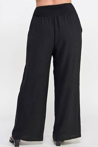 Wide Leg Black Pant- plus - Just Believe Boutique