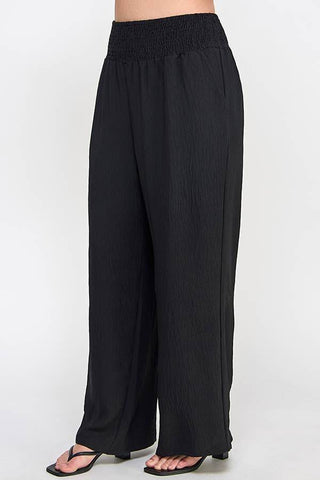 Wide Leg Black Pant- plus - Just Believe Boutique