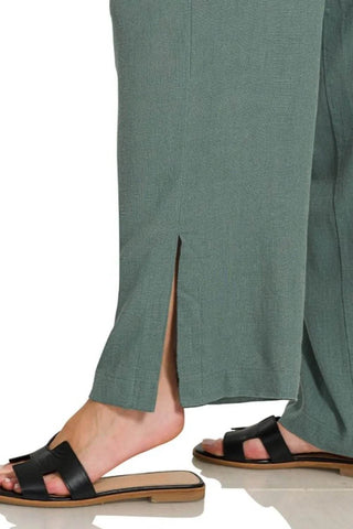 Zenana Linen Drawstring Pants - Just Believe Boutique
