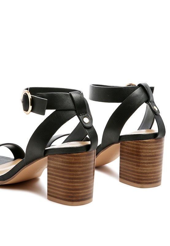 RAG&CO DOLPH STACK BLOCK HEELED SANDAL - JustBelieve.Boutique