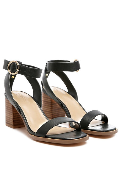 RAG&CO DOLPH STACK BLOCK HEELED SANDAL - JustBelieve.Boutique