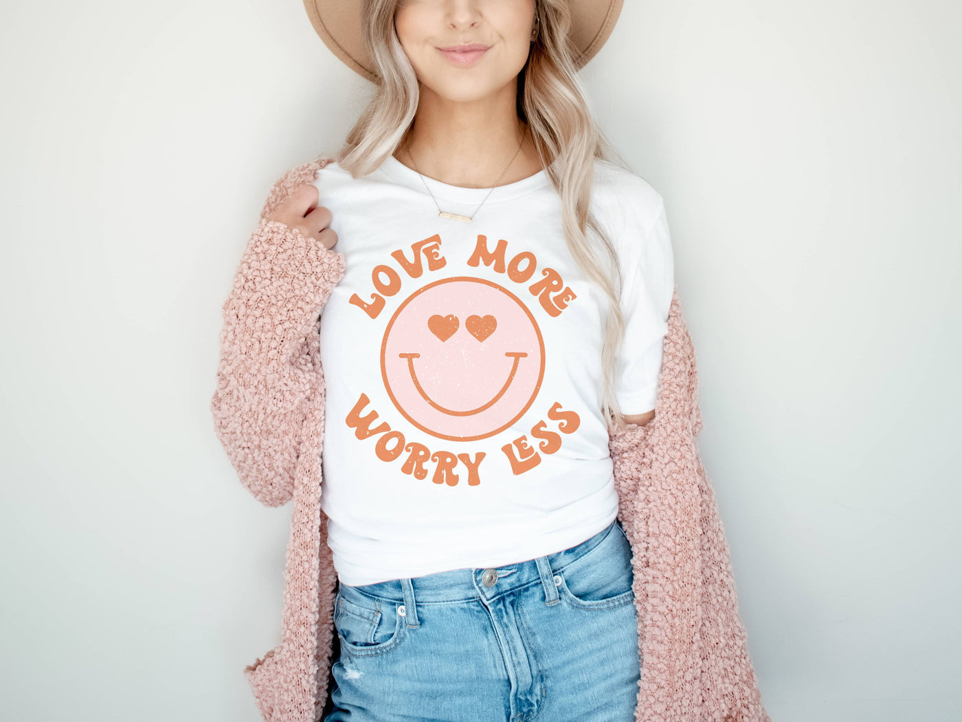 Smiley Love More | Valentines Day Graphic Tee - Just Believe Boutique