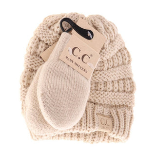 BABY Solid C.C Beanie with Mitten