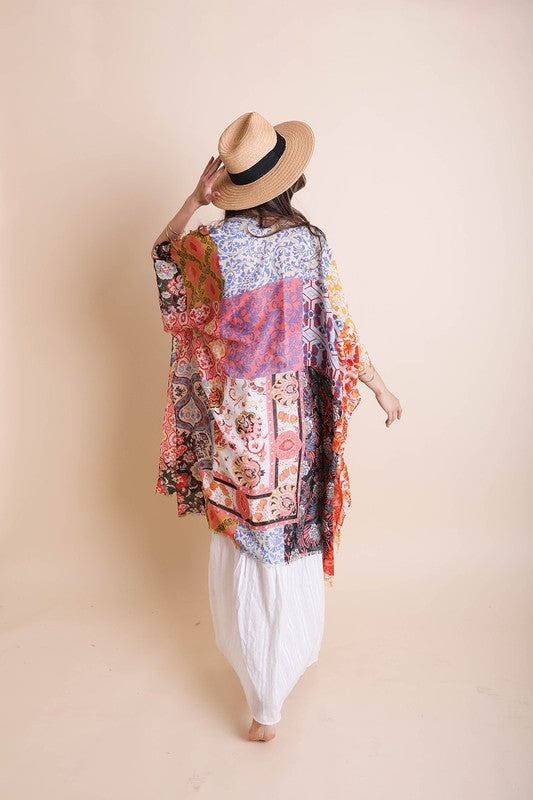 Boho Floral Patchwork Kimono - JustBelieve.Boutique