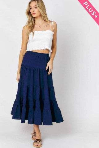 BOHO Navy Skirt - Just Believe Boutique