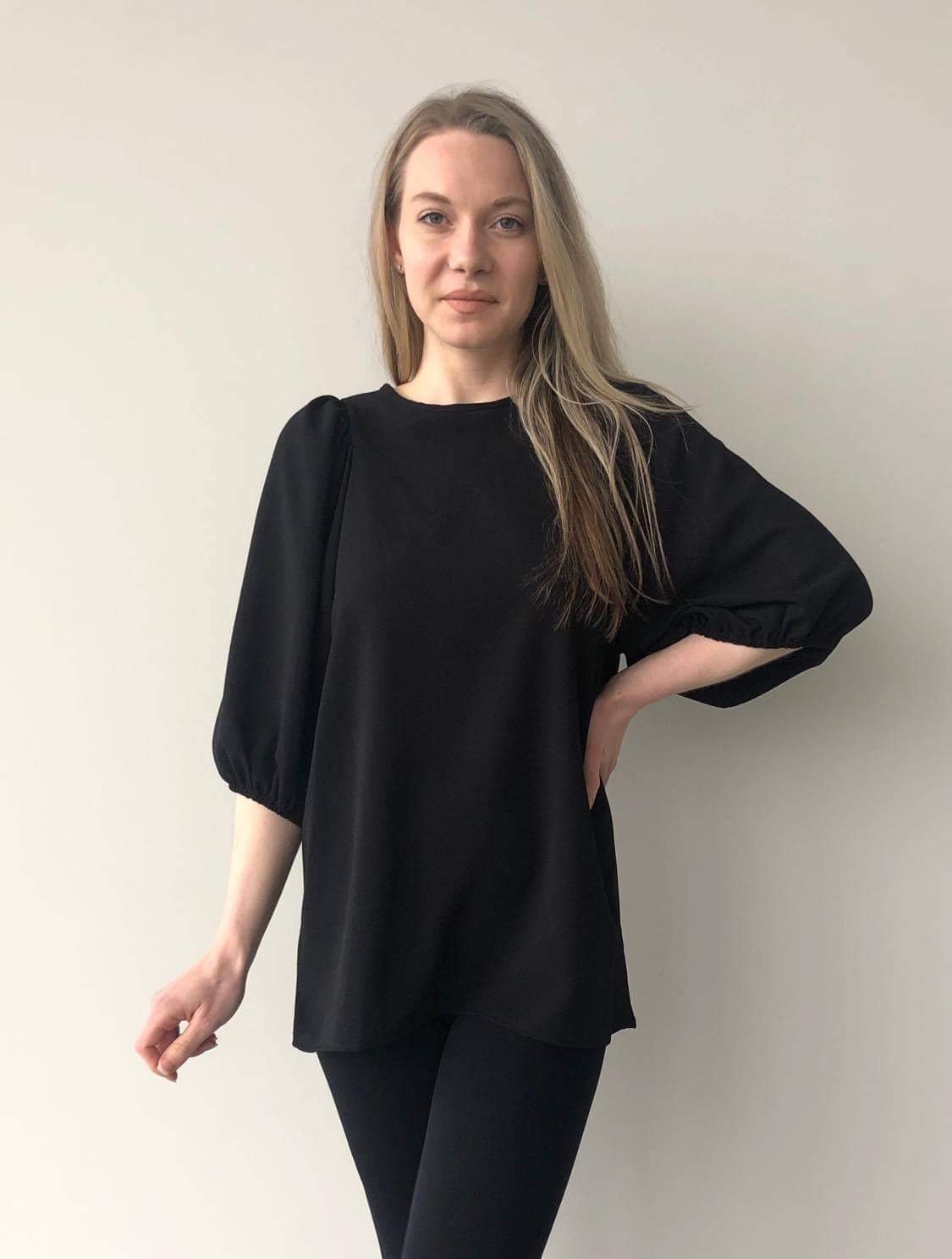 Black Bell Sleeve Top - Just Believe Boutique