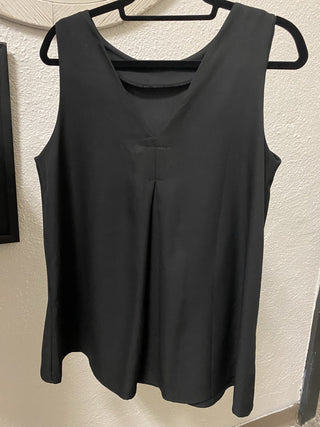 Black scoop Tank Blouse - Just Believe Boutique