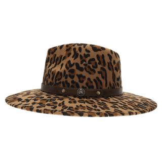 C.C Panama Hat - Leopard Vegan Fabric - Just Believe Boutique