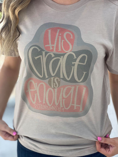 His Grace Is Enough Tee - Just Believe Boutique