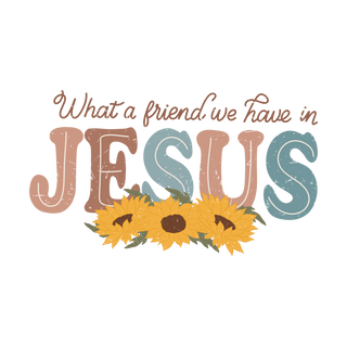 Retro What A Friend We Have In Jesus Vinyl, Sticker, 3x3 in