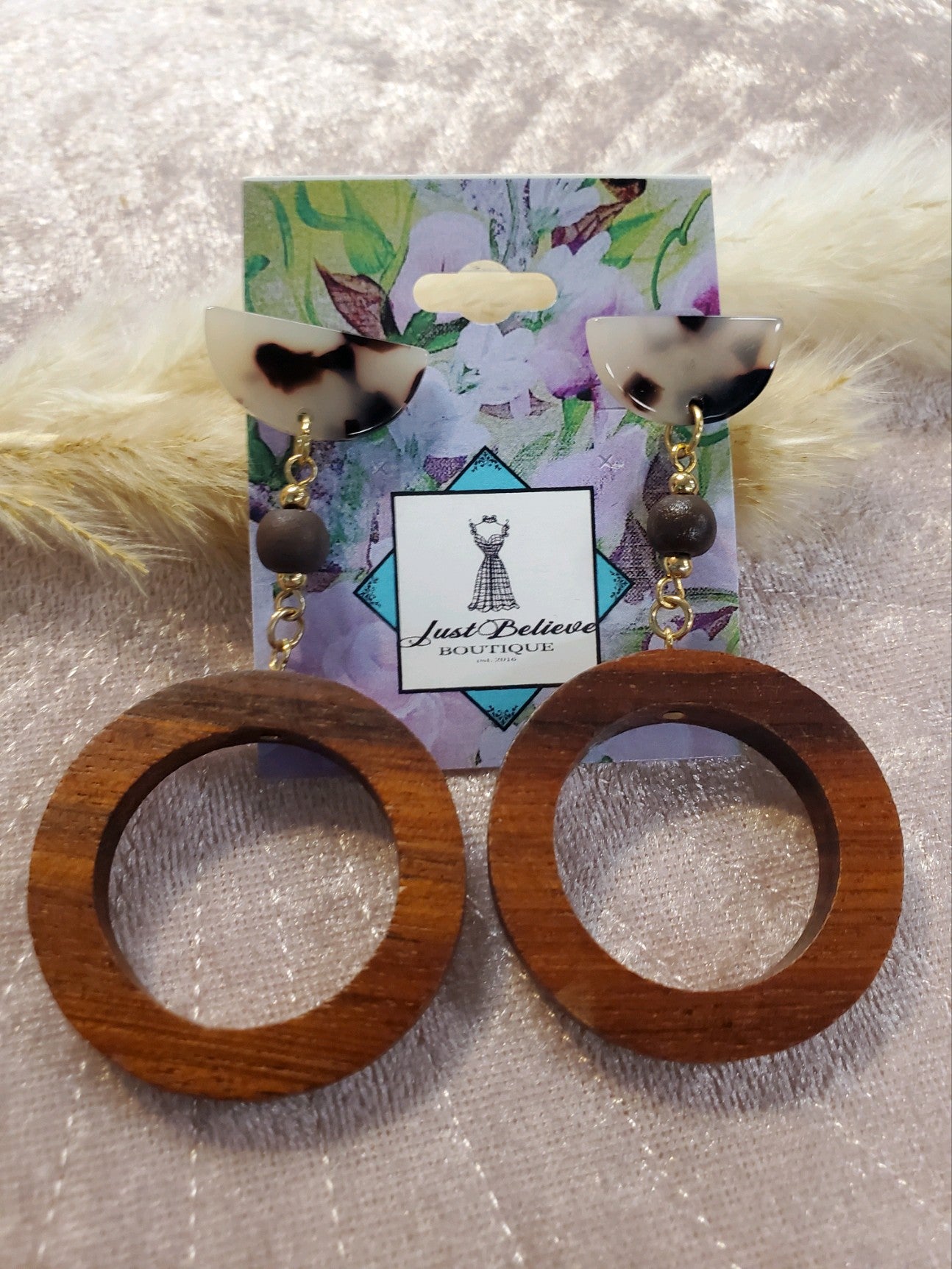 Acrylic & Wooden Hoops - JustBelieve.Boutique