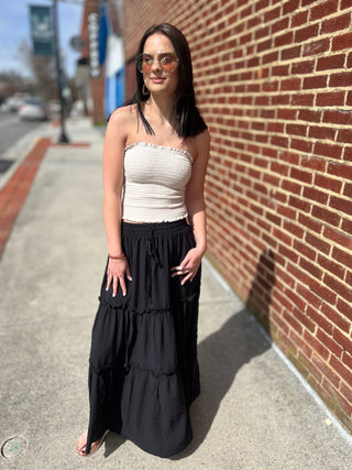 Black Drawstring Skirt - JustBelieve.Boutique