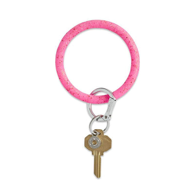 Tickled Pink Confetti Key Ring - Just Believe Boutique