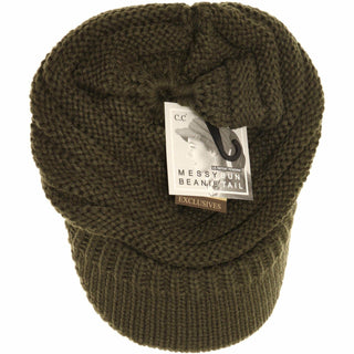 Knit Beanie Tail CC Cap - Just Believe Boutique