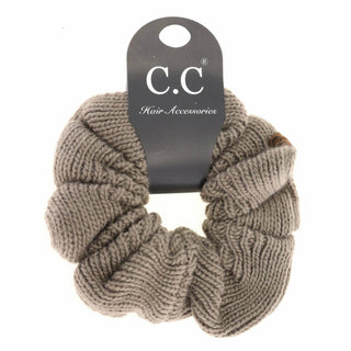 Solid Knit Ponytail C.C Scrunchie - Just Believe Boutique