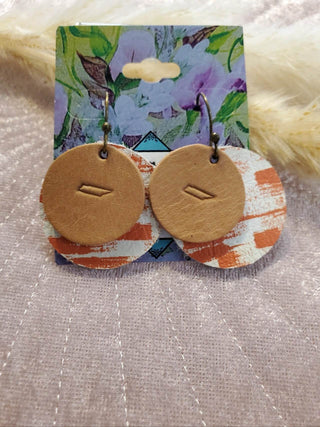 TN State Leather Earrings - Just Believe Boutique