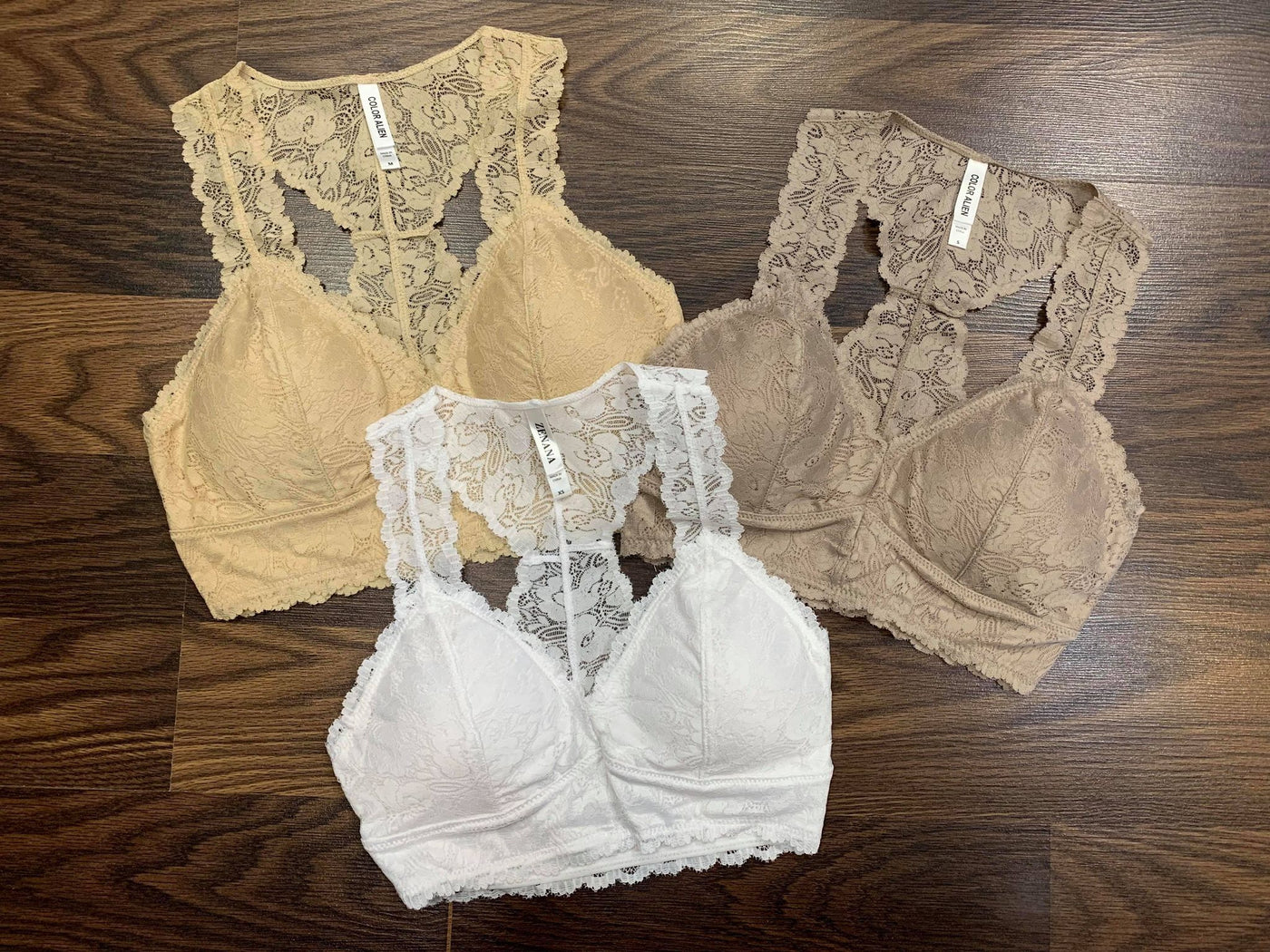 Taupe Lace Bralette - Just Believe Boutique