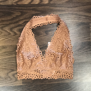 Lace Halter Bralette w/ clasp - Just Believe Boutique