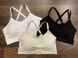 White Adjustable Strap Bralette - Just Believe Boutique